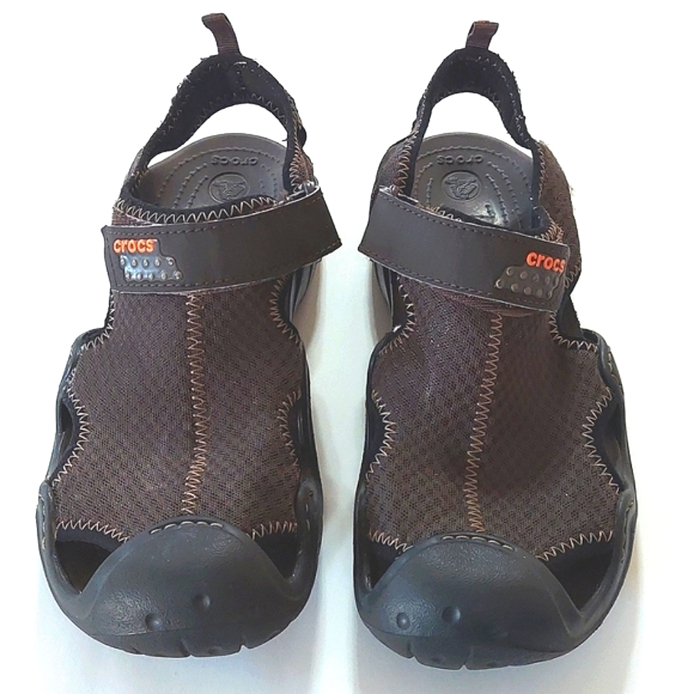 Crocs Mens  Swiftwater Sandals With Mesh Uppers And Adjustable Strap Size 9M